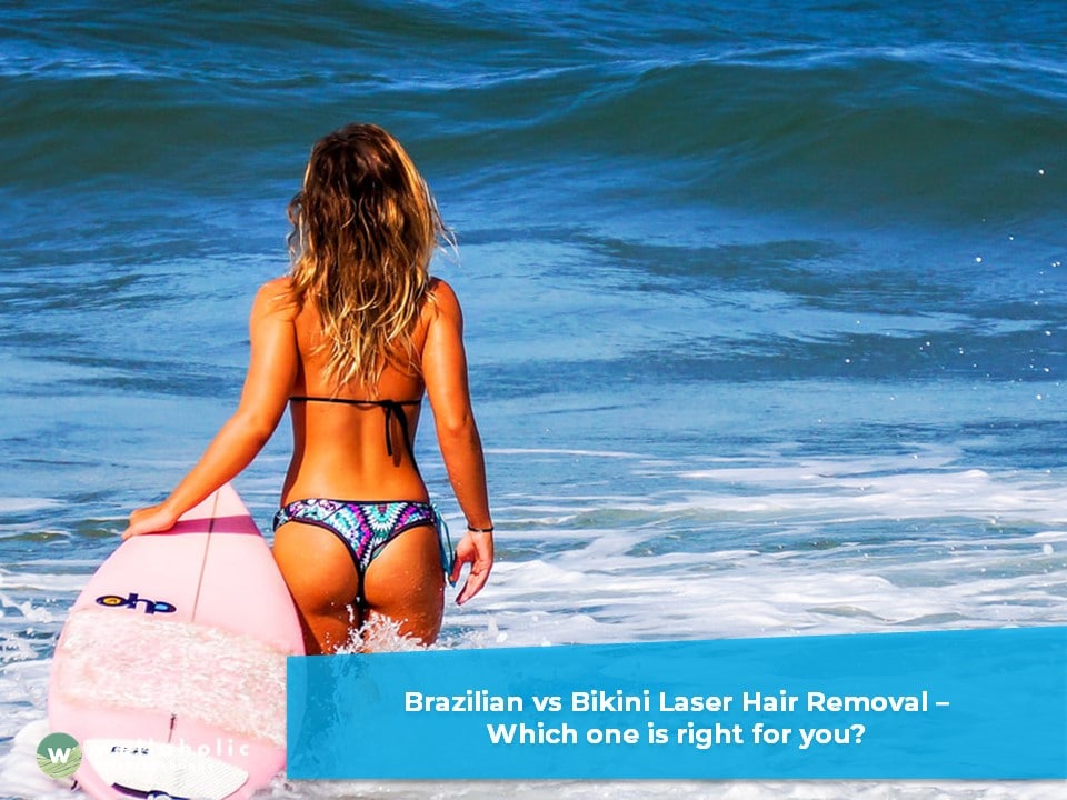 Difference Between Brazilian and Bikini Hair Removal Many women do not know the difference between a bikini line treatment and a Brazilian. The two are similar, so it understandingly causes a bit of confusion. Since the subject can be embarrassing to discuss, women tend to research it beforehand instead of asking their laser hair removal technician what the difference is.