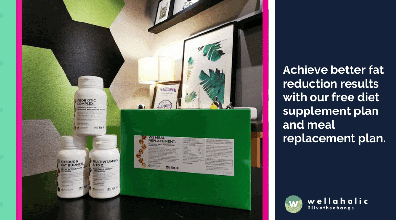 Achieve better fat reduction results with our free diet supplement plan and meal replacement plan.